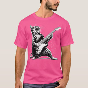 Rock and Roll Cat gitaar spelen T-shirt