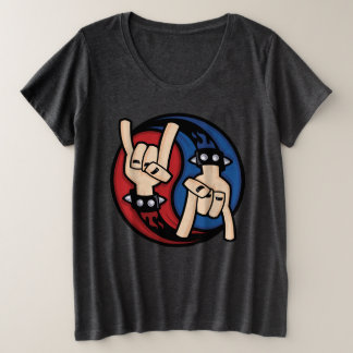 Rock and Roll Devil Horns Yin Yang