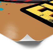 Rock and Roll Duitse Herder Retro Sunset Art Perfect Poster (Hoek)