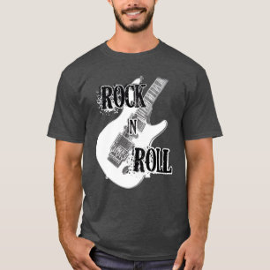 Rock and Roll elektrische gitaar ontwerp vrienden T-shirt