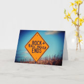 Rock and Roll en Happy Birthday Kaart (Gele Bloem)