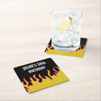 Rock and Roll Flames Custom Message Party