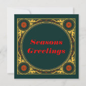 Rock and Roll Flames kerstvakantie Kaart (Voorkant)