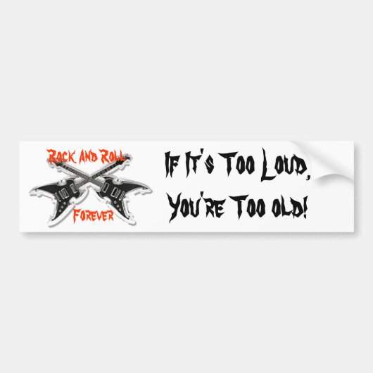 Rock and Roll Forever Bumpersticker (Voorkant)