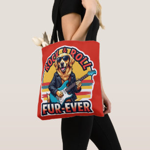 Rock and Roll Fur-Ever Golden Retriever Dog Draagtas
