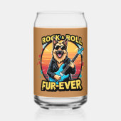 Rock and Roll German Shepherd'Art Retro Sunset (Verso)