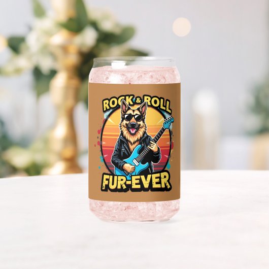 Rock and Roll German Shepherd'Art Retro Sunset (Insitu (Mariage))