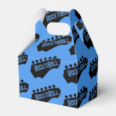 Rock and Roll gitaar Patroon Favor Box Bedankdoosjes (Achterkant)