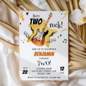 Rock and Roll Gitaar Verjaardagsuitnodiging Kaart