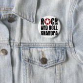 Rock and Roll Grandpa Ronde Button 5,7 Cm (In situ)