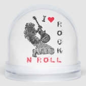 Rock and Roll Guitar Player Snow Globe (Avant)
