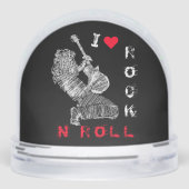 Rock and Roll Guitar Player Snow Globe (Arrière)