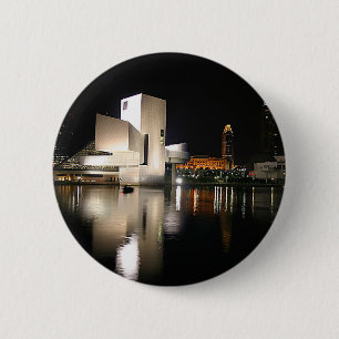 Rock and Roll Hall of Fame & Museum, Cleveland OH Ronde Button 5,7 Cm