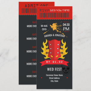 Rock and Roll Huwelijkskaart aangepaste uitnodigin Kaart