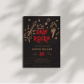 Rock and Roll Kinderen Metal 1e verjaardag Kaart