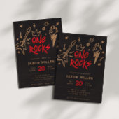 Rock and Roll Kinderen Metal 1e verjaardag Kaart