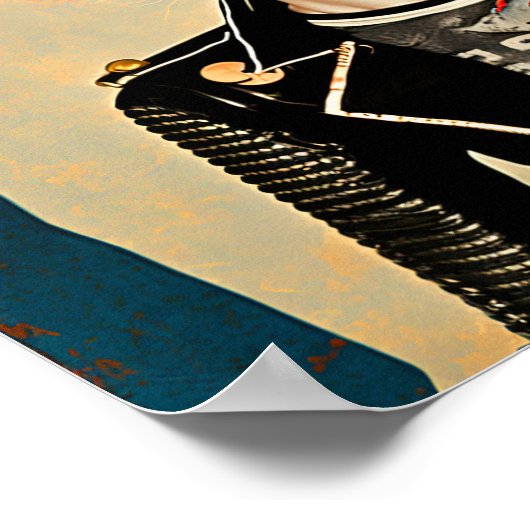 Rock and Roll Kitty - Art de poster de chat punk (Coin)