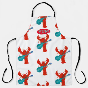 Rock and Roll Kreeft Gitaar Schaalbaars Patroon Schort