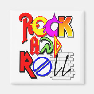 Rock and Roll Magnet (White) Magneet