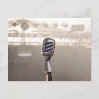 Rock And Roll Microphone Briefkaart