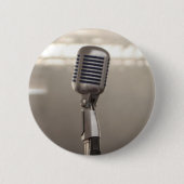 Rock And Roll Microphone Ronde Button 5,7 Cm (Voorkant)