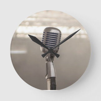 Rock And Roll Microphone Ronde Klok