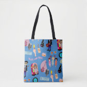 Rock and Roll Oldies Cartoon Schattige Fun Pattern Draagtas (Voorkant)