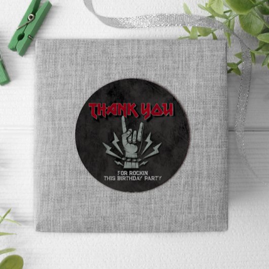 Rock and Roll - Rock Theme Ronde Sticker