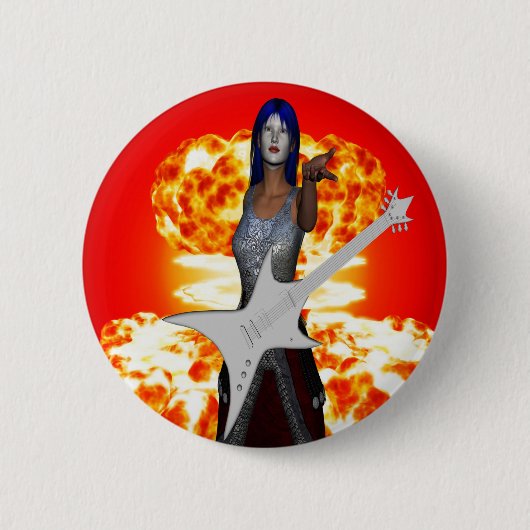 Rock and Roll Ronde Button 5,7 Cm (Voorkant)