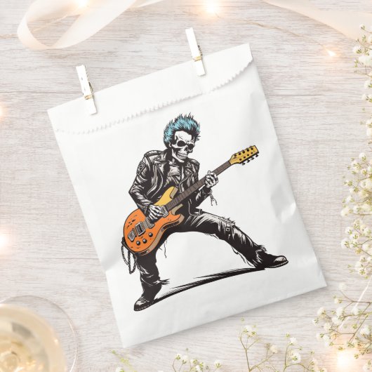 Rock and Roll Skeletons Verjaardagsfeest Bedankzakje (Geknipt)