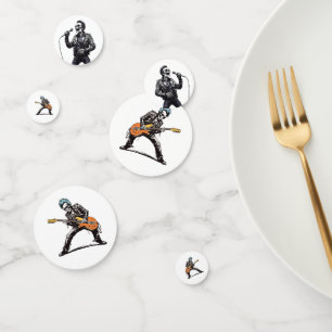 Rock and Roll Skeletons Verjaardagsfeest Confetti