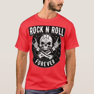 ROCK AND ROLL SKULL T-SHIRT