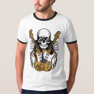 Rock and Roll Skulls en gitaren T-shirt