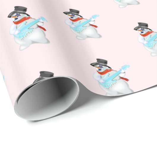 Rock and Roll Snowman inpakpapier (Rol Hoek)
