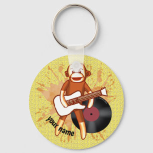 Rock and Roll Sock Monkey Sleutelhanger