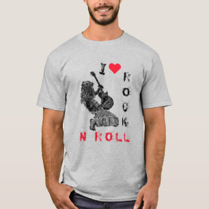 Rock and Roll T-shirt met rockgitarist