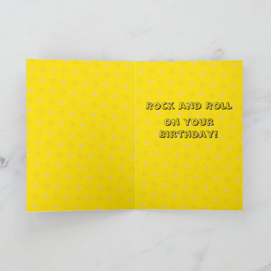 Rock and Roll Verjaardag Kaart (Binnen)