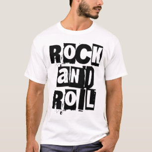 Rock and Roll vet en vervuild logo ontwerp T-shirt