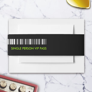 Rock and Roll Wedding Ticket Concert Boarding Pass Uitnodigingen Wikkel