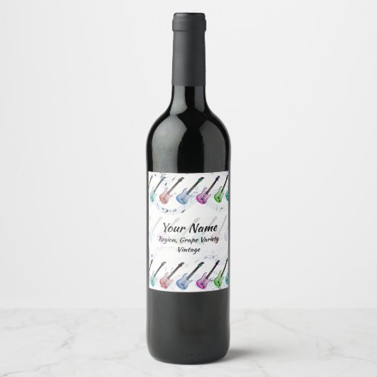 Rock and Roll Wine Wijn Etiket (Voorkant)
