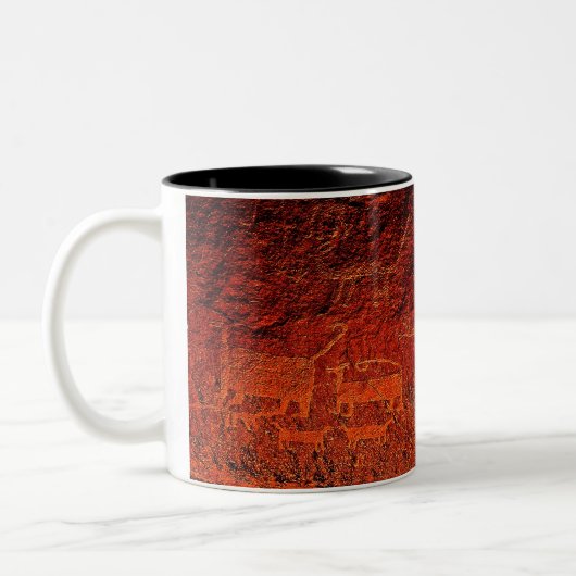 Rock Art Large Coffee Mok (Links)