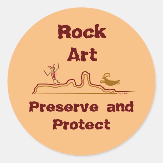 Rock Art Préserver et protéger les autocollants (Devant)