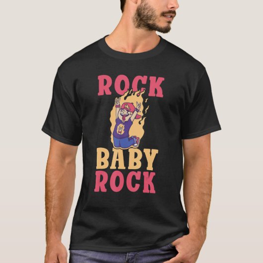 Rock Baby Rock en Roll Rocker T-shirt (Voorkant)