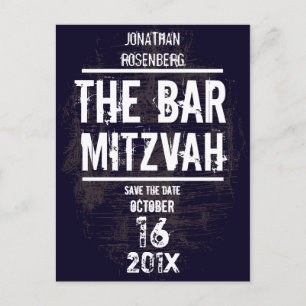 Rock Band Bar Mitswa Save the Date All Type Aankondigingskaart