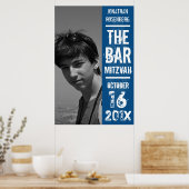 Rock Band Bar Mitzvah Poster in Blue (Keuken)