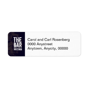 Rock Band Bar Mitzvah Return Address Etiket