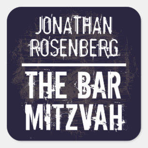 Rock Band Bar Mitzvah Sticker in zwart