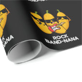 Rock Band-nana Grappige Banaan Pun Cadeaupapier (Rol Hoek)