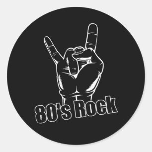 Rock Band Rock Concert Muziek uit de jaren '80 Ronde Sticker