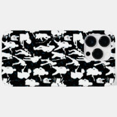 Rock Band Silhouette Pattern.w Black BG Case-Mate iPhone Case (Achterkant (horizontaal))